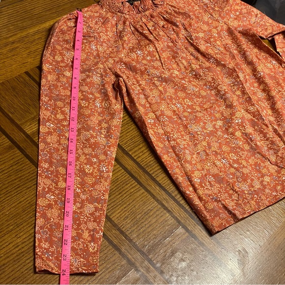 NEW Revolve House of Harlow 1960 Wallis Rust Patterned Long Sleeve Top - size XS - Picture 8 of 8